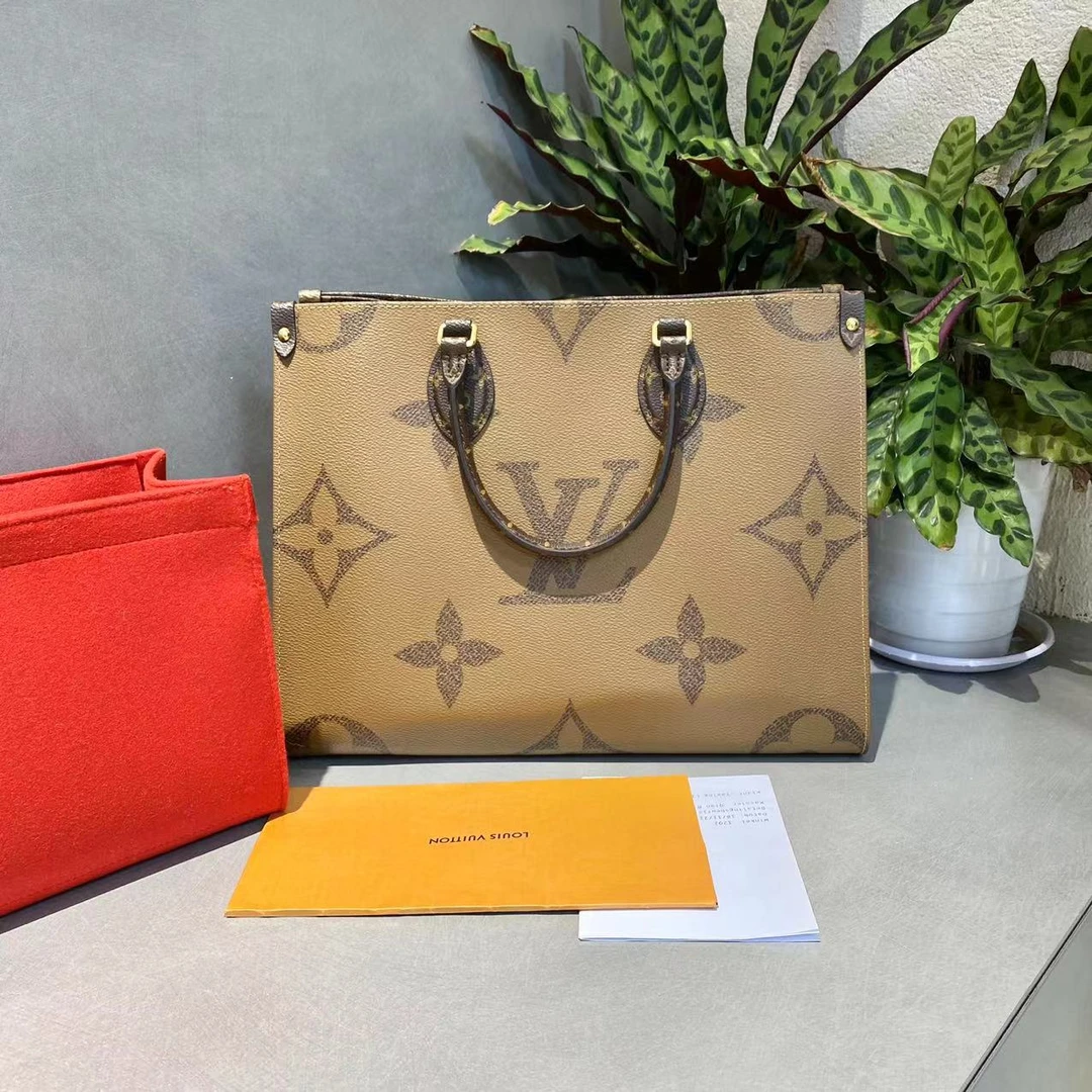 95新 LouisVuitton/路易威登 LV  老花中号onthego 手提单肩包-2
