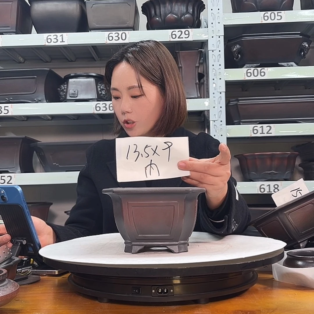 紫砂花盆宜兴紫砂34号