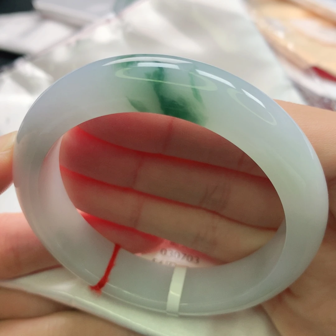 翡翠未镶嵌手镯缅甸55