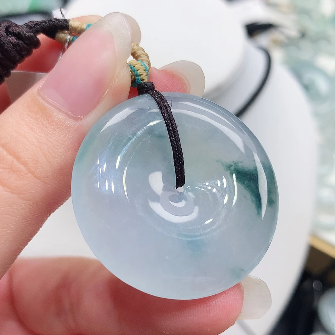 翡翠未镶嵌胸饰翡翠44，33.9/6