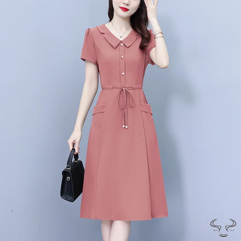 2025夏季新款大码女装时尚修身显瘦胖mm气质减龄收腰连衣裙