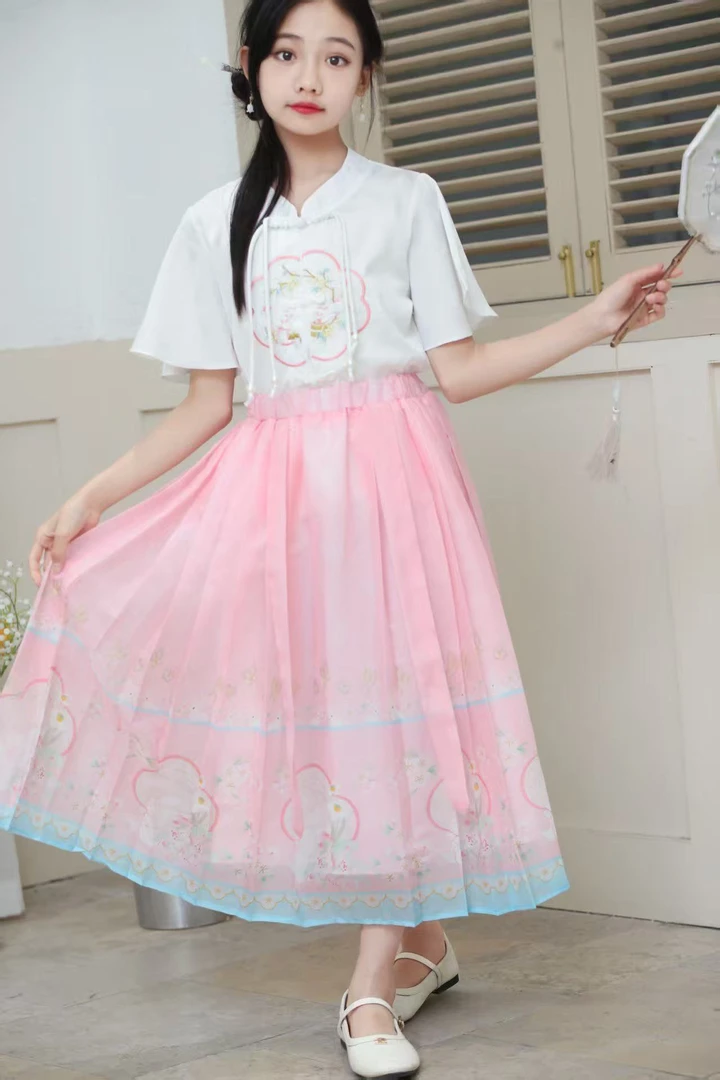马面裙两件套女童2025汉服裙