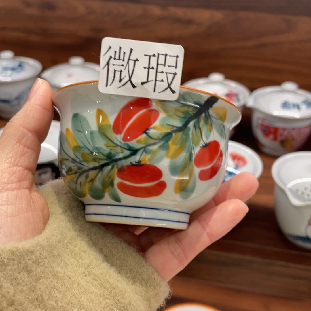微瑕釉下彩纯手绘