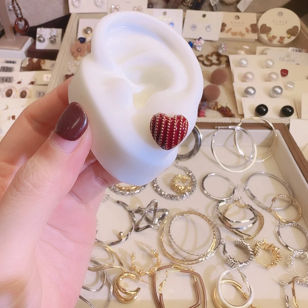 仿珍珠铜合金925银耳钉