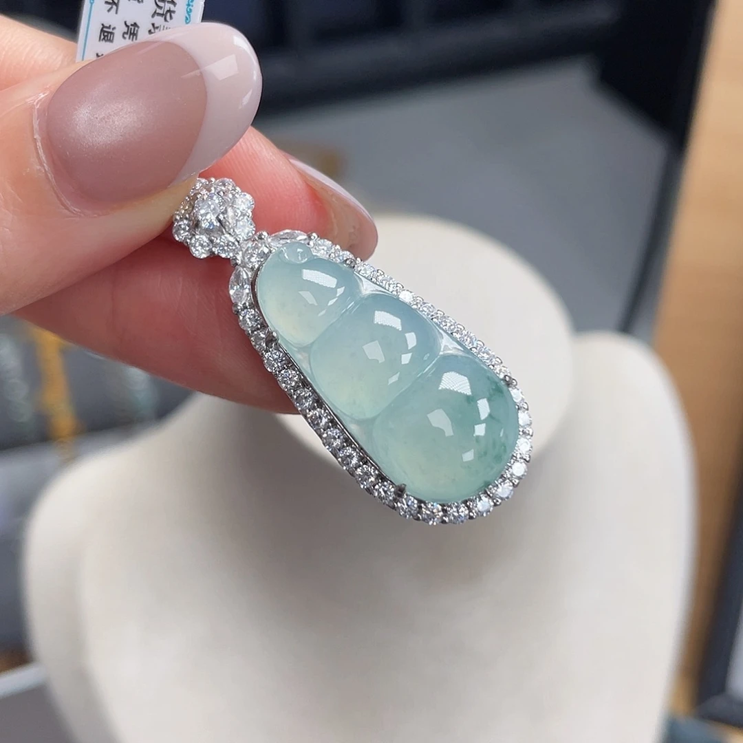 翡翠银S925镶嵌颈饰