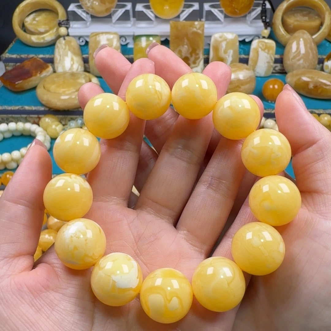 琥珀未镶嵌手链同料