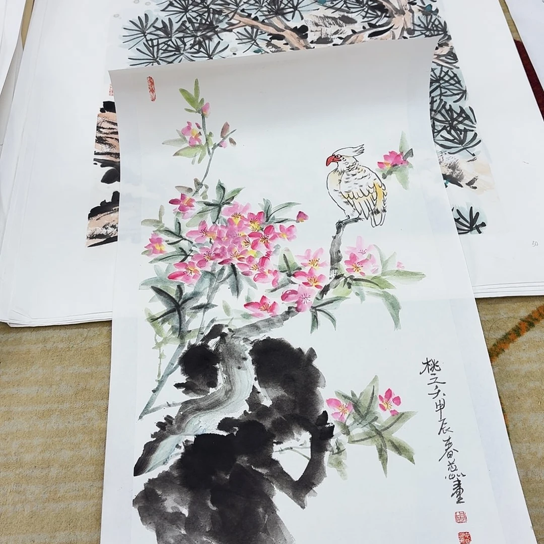 国画四尺四开手绘作品