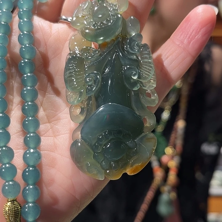 未镶嵌岫玉毛衣链