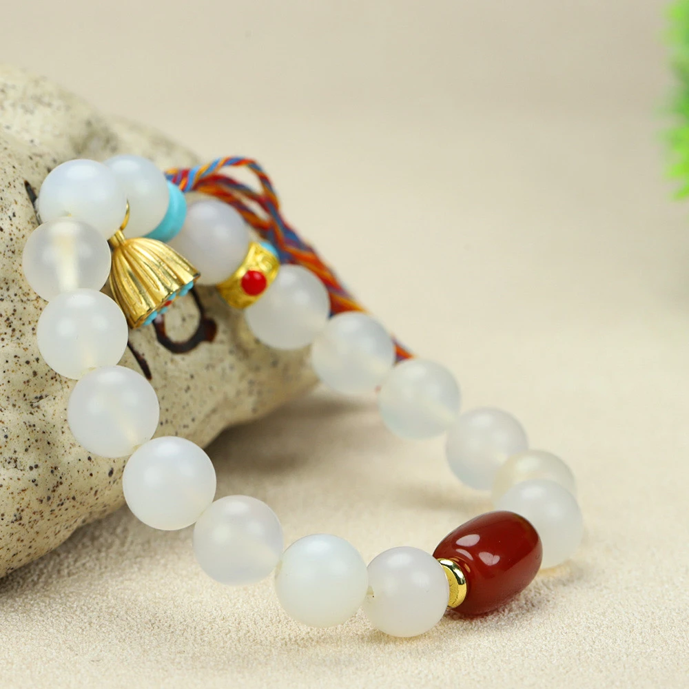 100新疆小别克百搭简单金丝玉手串