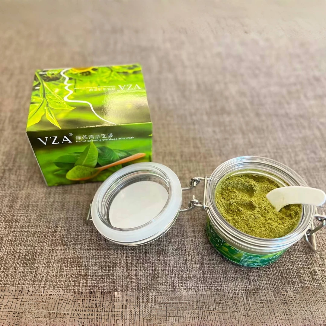 绿茶深层清洁面膜VZA黑头粉刺螨虫植物护肤男女通用