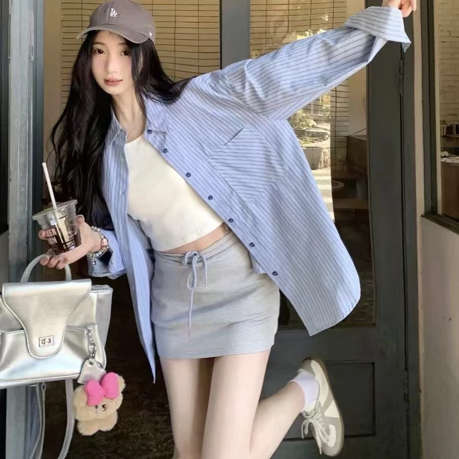 衫衬休闲衣长袖百搭牛仔衬衫