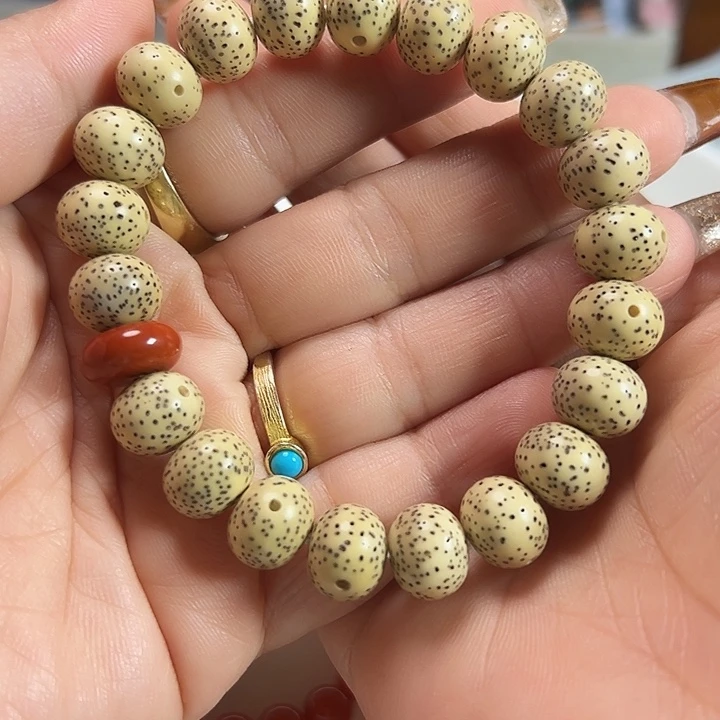 星月菩提吊坠精工制作柠檬黄手串