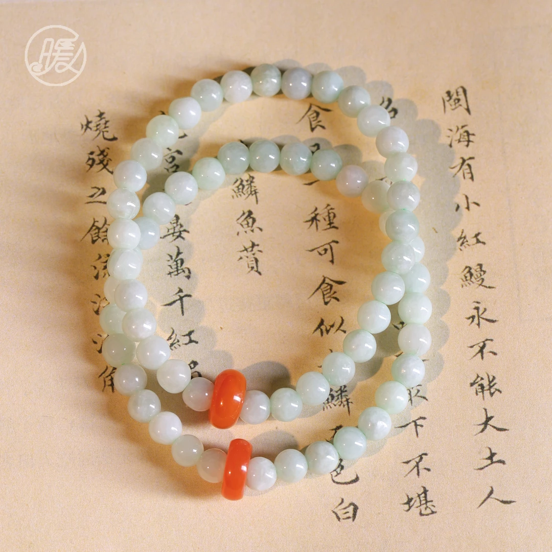 单圈翡翠手串5mm搭配玛瑙甜甜圈配件手链A5937多样性发一