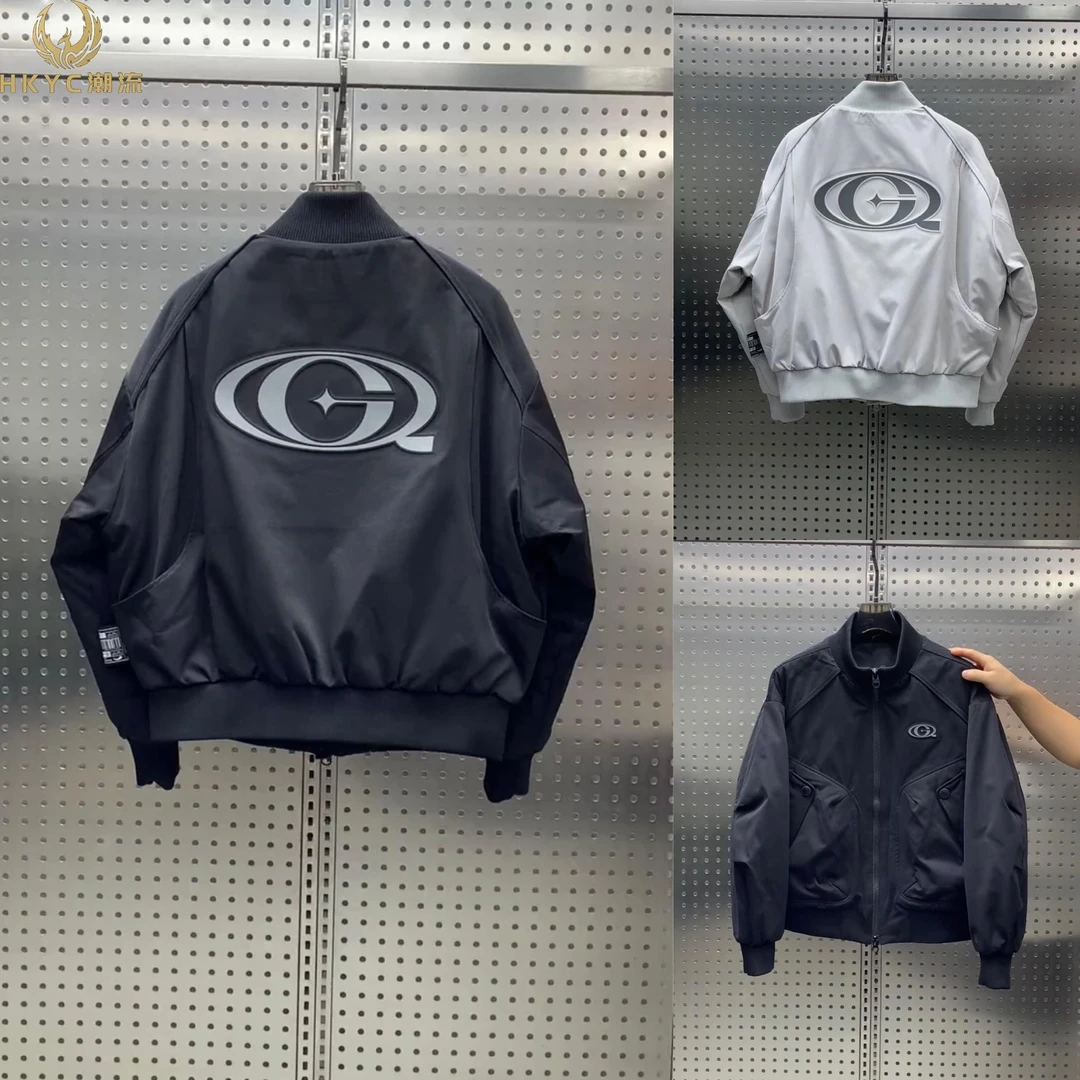 HKYC立领棉服男冬季新款潮流时尚工装外套简约洋气高级薄棉上衣