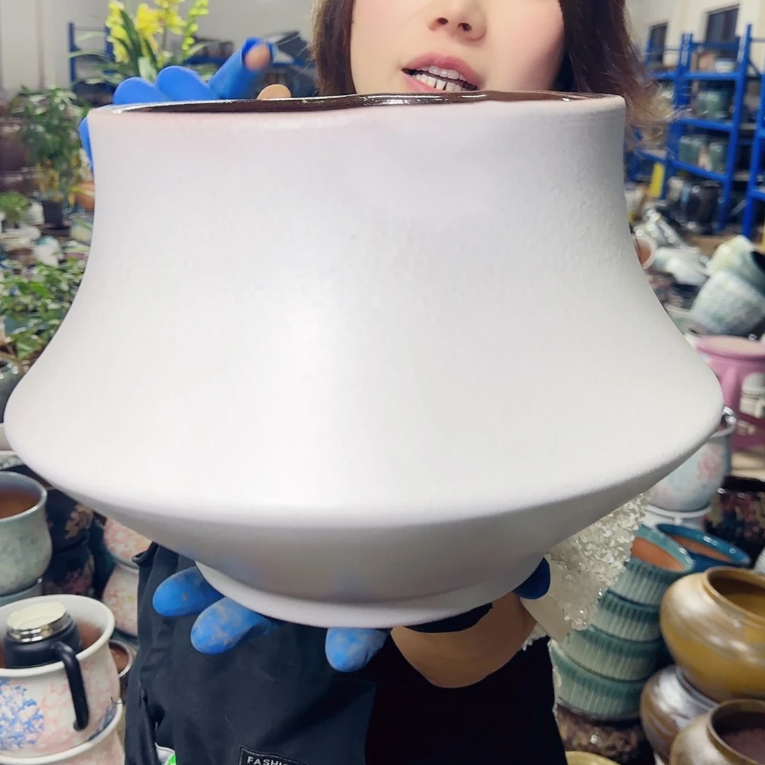 紫砂花盆高20口20