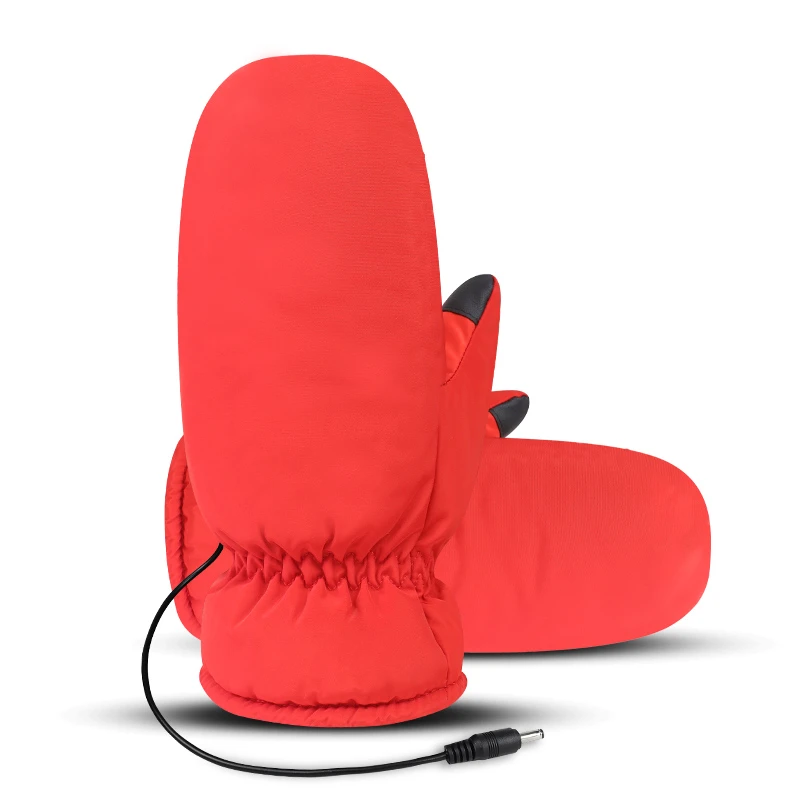 成人骑行USB发热手套防水加绒加厚防风保暖冬季暖手套电热手套