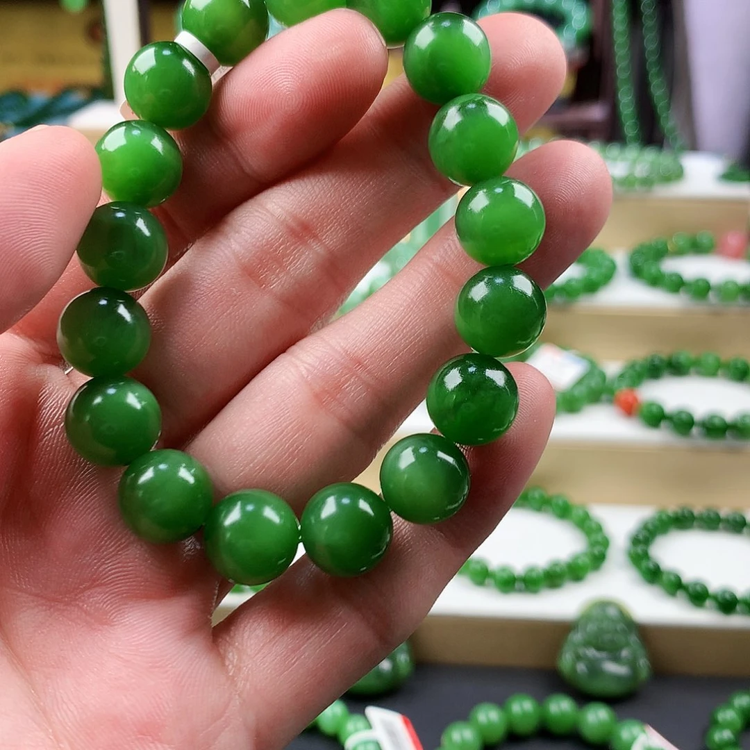 手链未镶嵌和田玉（碧玉）静****3