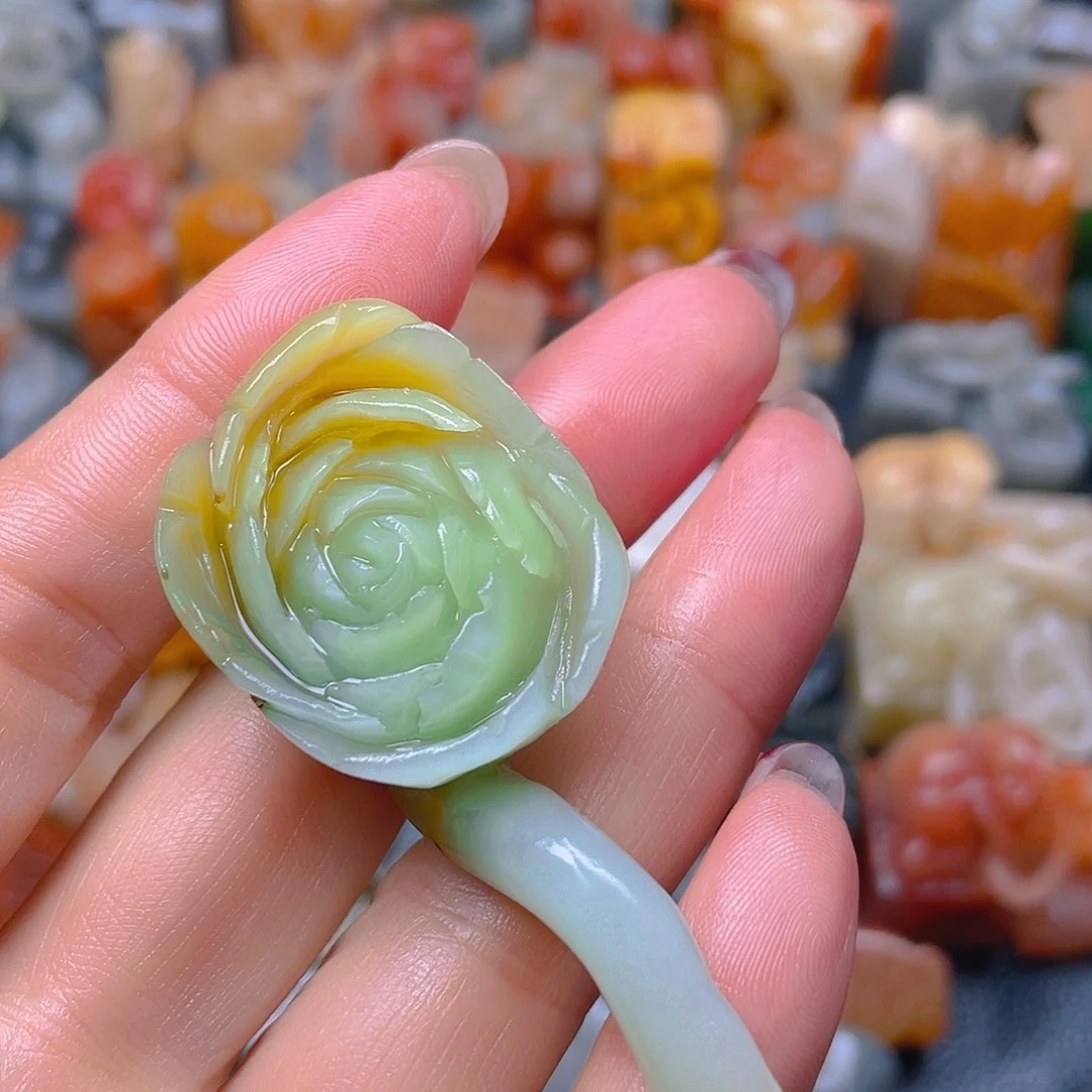 青田石印石花开富贵