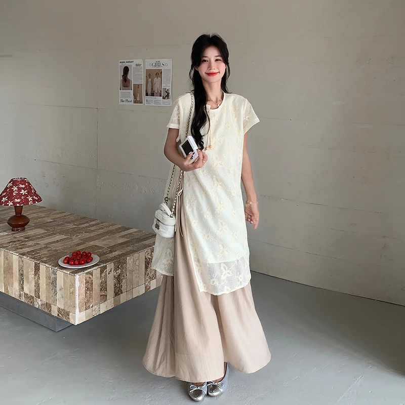 新中式国风盘扣上衣半身裙两件套女2025年夏季新款独特绝美套装裙