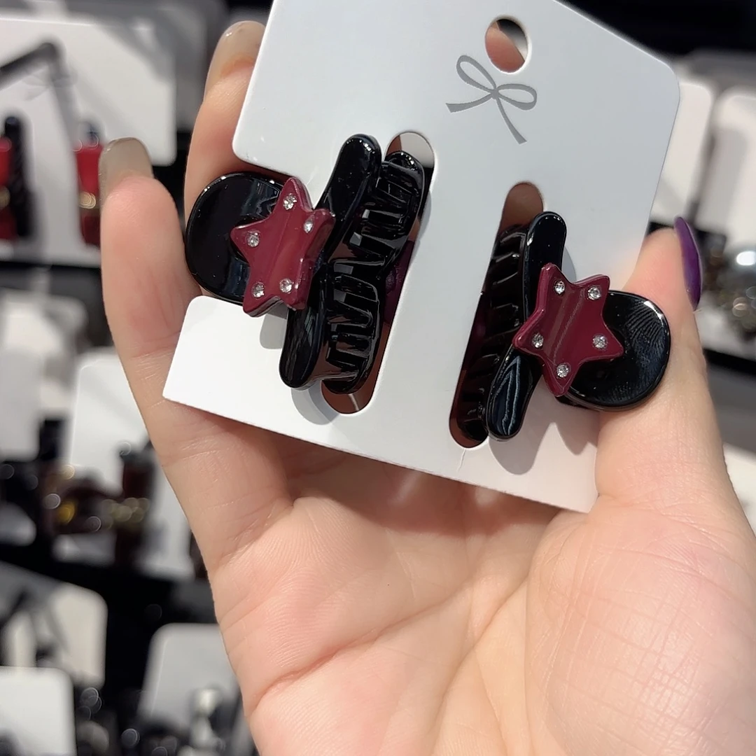 皮质铁合金五角星刘海夹