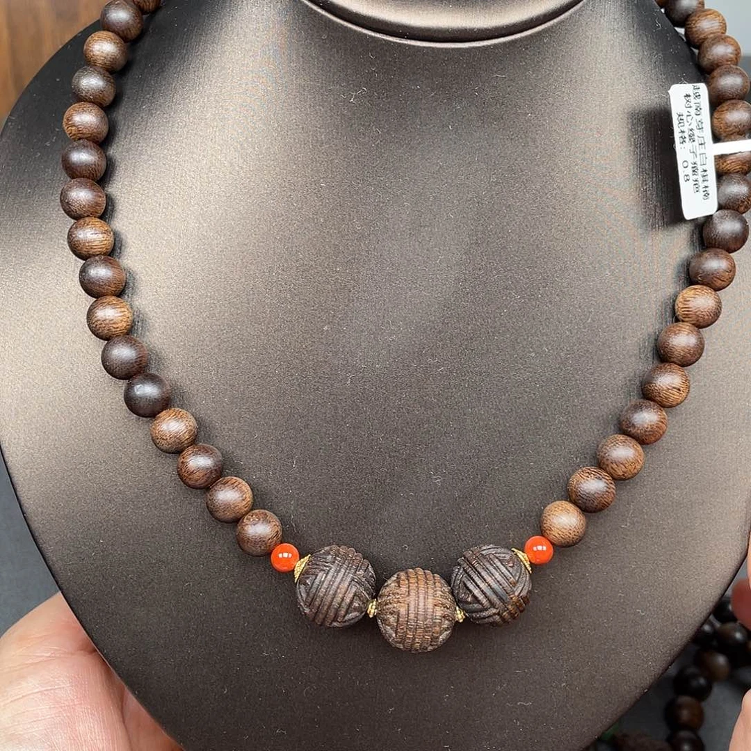 沉香手串柳*姐越南芽庄白棋0.8瘤疤