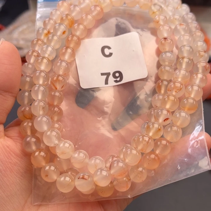 南红玛瑙未镶嵌多样性发货默认微瑕称重8mm