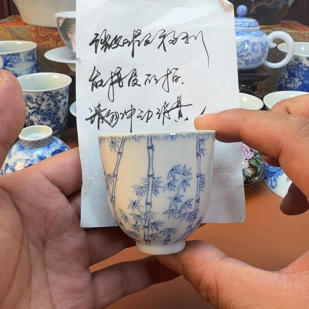 陶杯子景德镇全手工手绘陶瓷