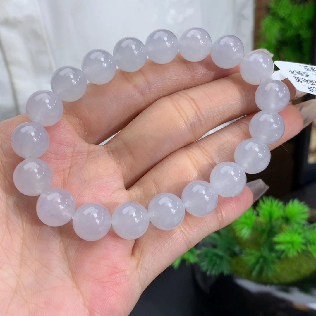 翡翠手链未镶嵌卡10冰胶白冰手串