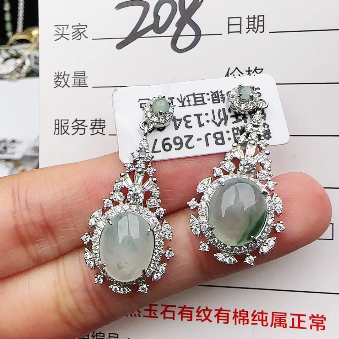 银S925镶嵌戒指翡翠戒指