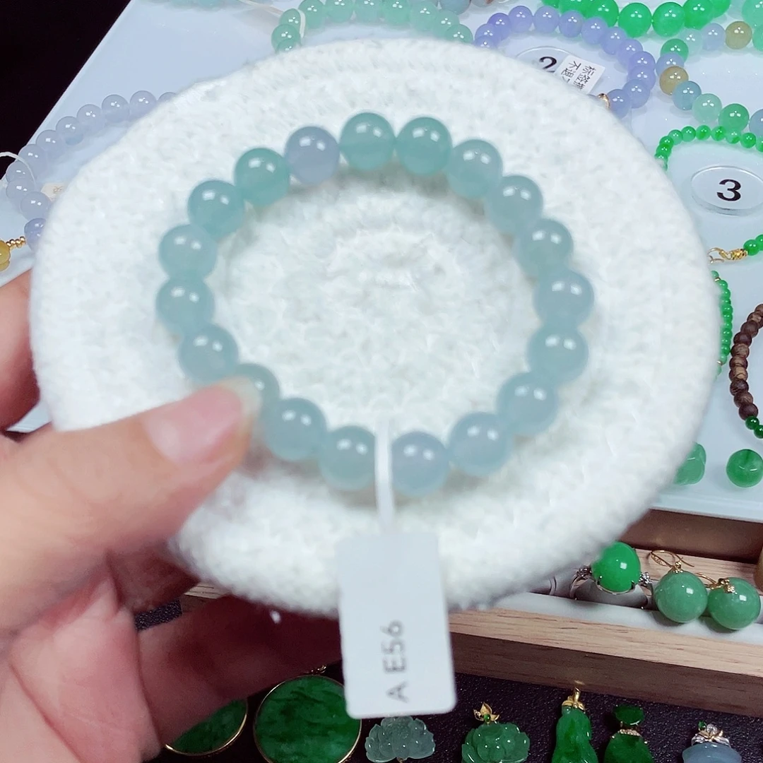翡翠未镶嵌手链天然缅甸翡翠A货卡10