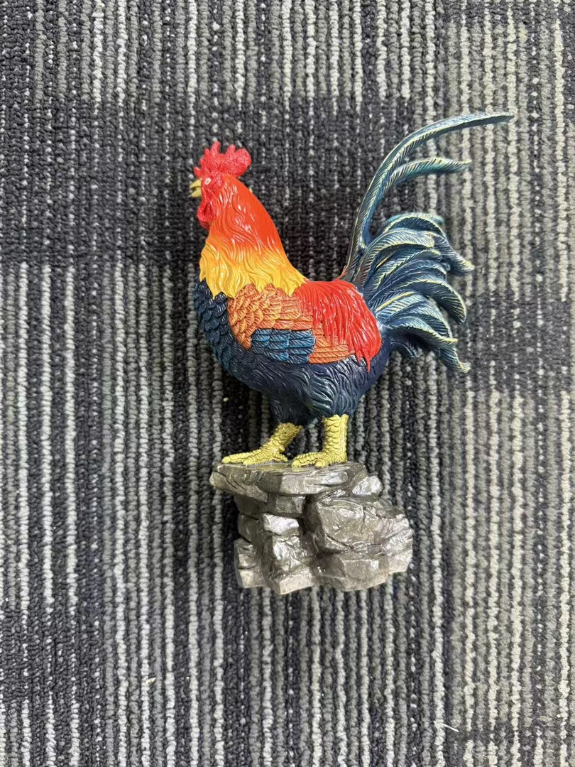 招财大公鸡仿真摆件金鸡黄铜摆件