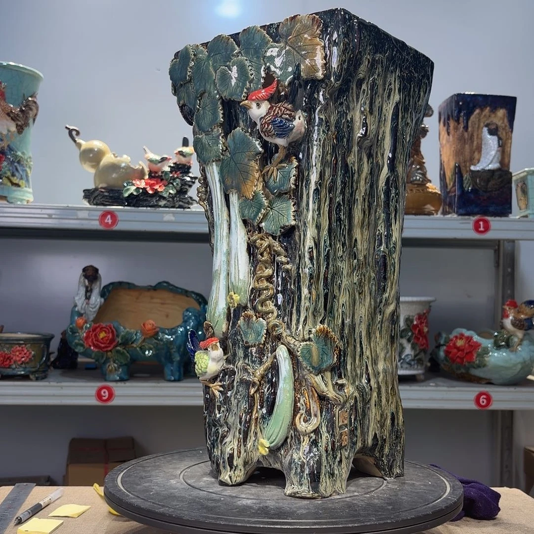 玉***贸精品石湾花盆高端大气