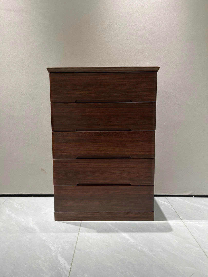 纯实木金丝檀木新中式客厅靠墙大容量储物柜五斗柜YJ-31