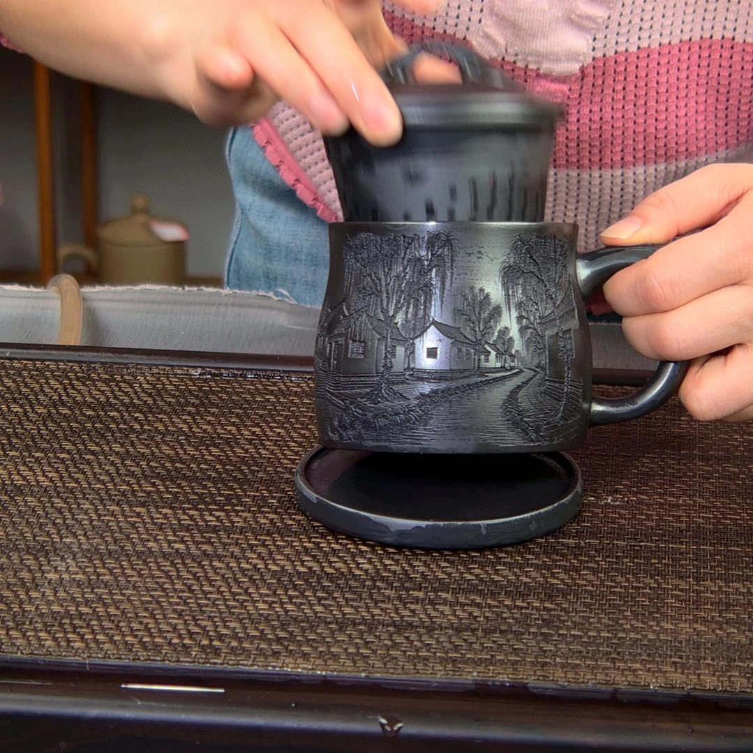 【闪购商品】茶杯绿泥高货放漏