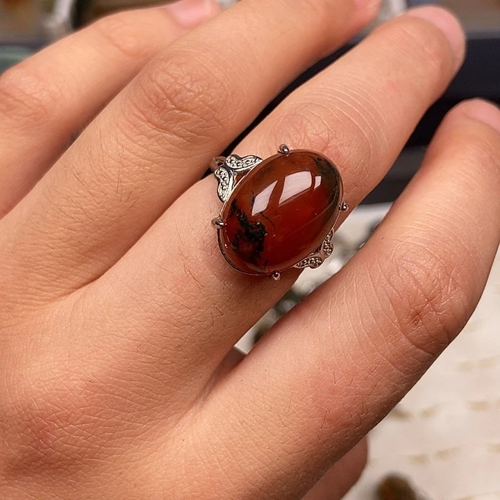 玛瑙/玉髓戒指合金?***?