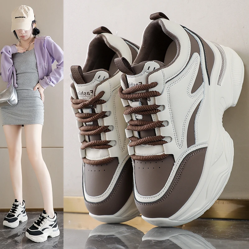 女鞋2025新款秋季内增高运动鞋韩版厚底增高老爹鞋冬季跑步增高鞋