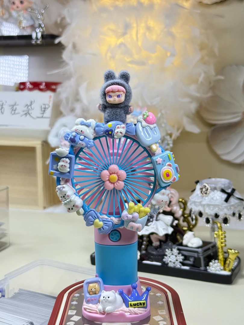手工DIY风扇梳子随机奶油胶水杯