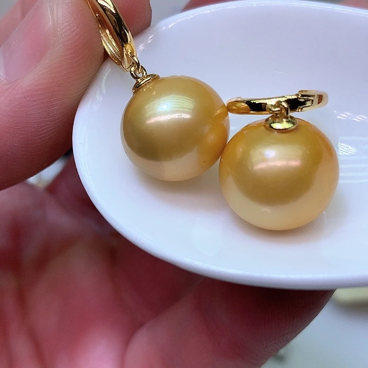 银S925镶嵌耳饰淡水珍珠
