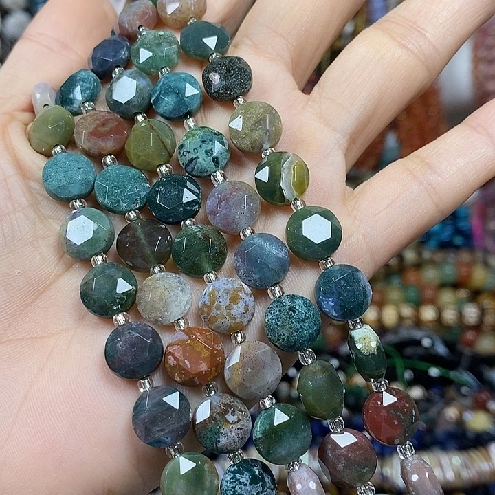 玛瑙/玉髓未镶嵌珠宝半成品天然玛瑙切面卡10mm