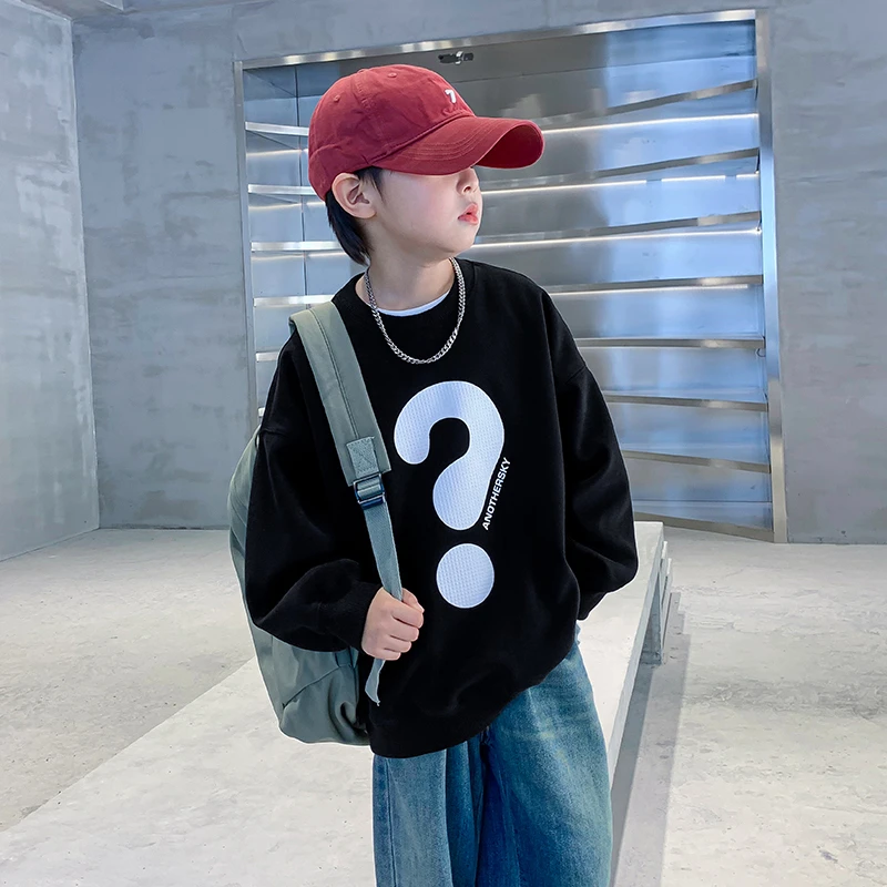 男童春秋装黑色套头长袖卫衣宝贝亨亨K233WY3481