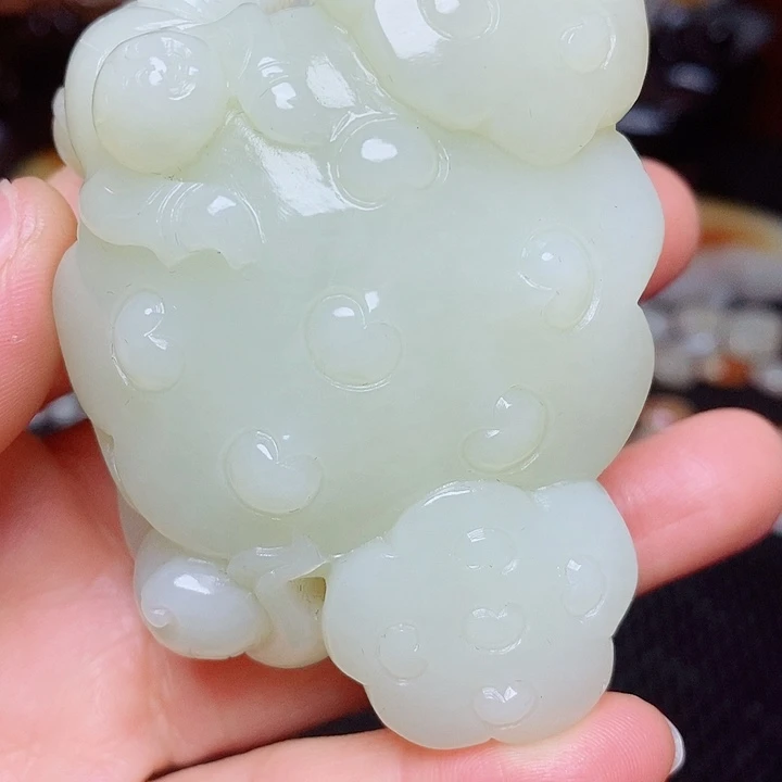 城***和田玉未镶嵌车挂