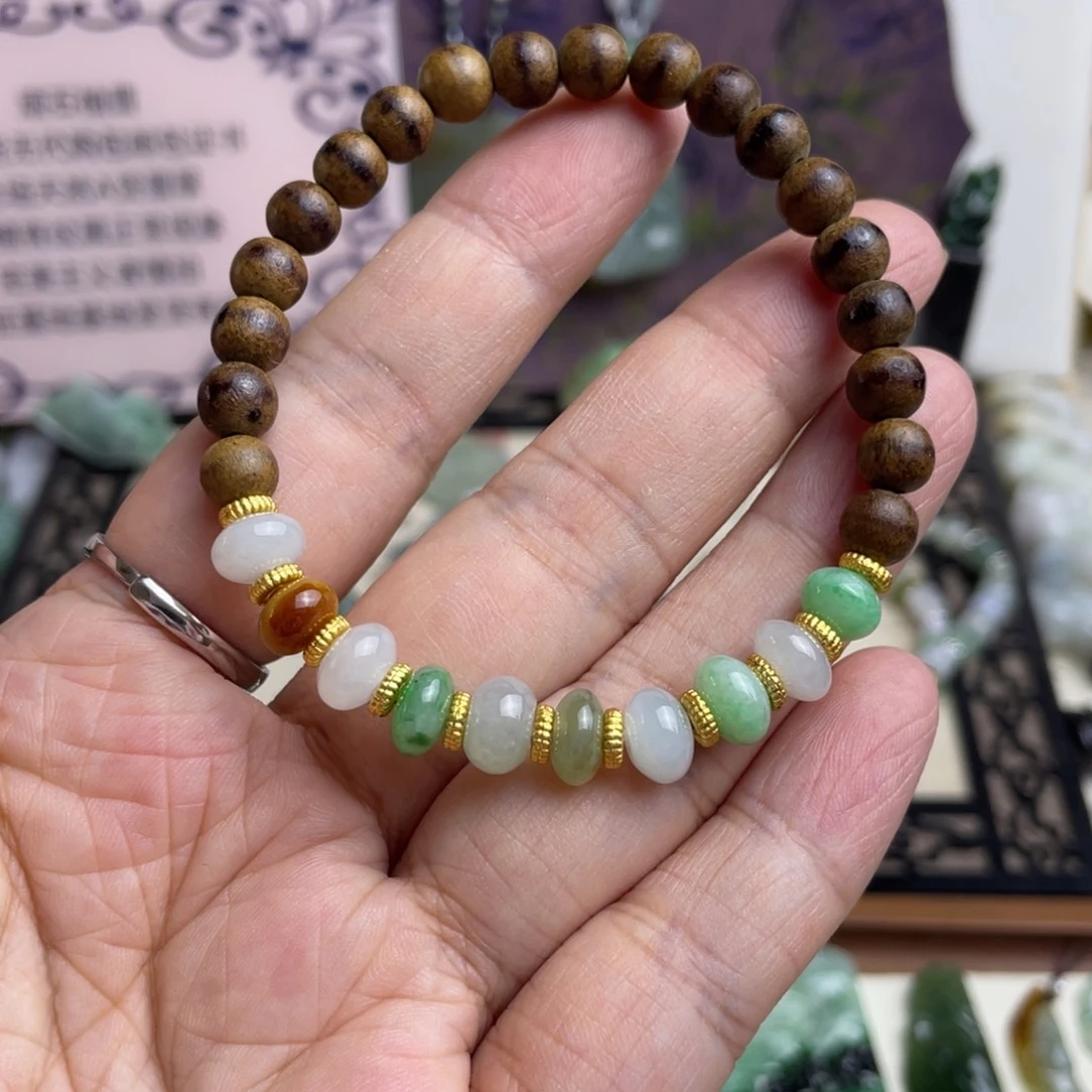 未镶嵌手链翡翠特价多宝木珠手链