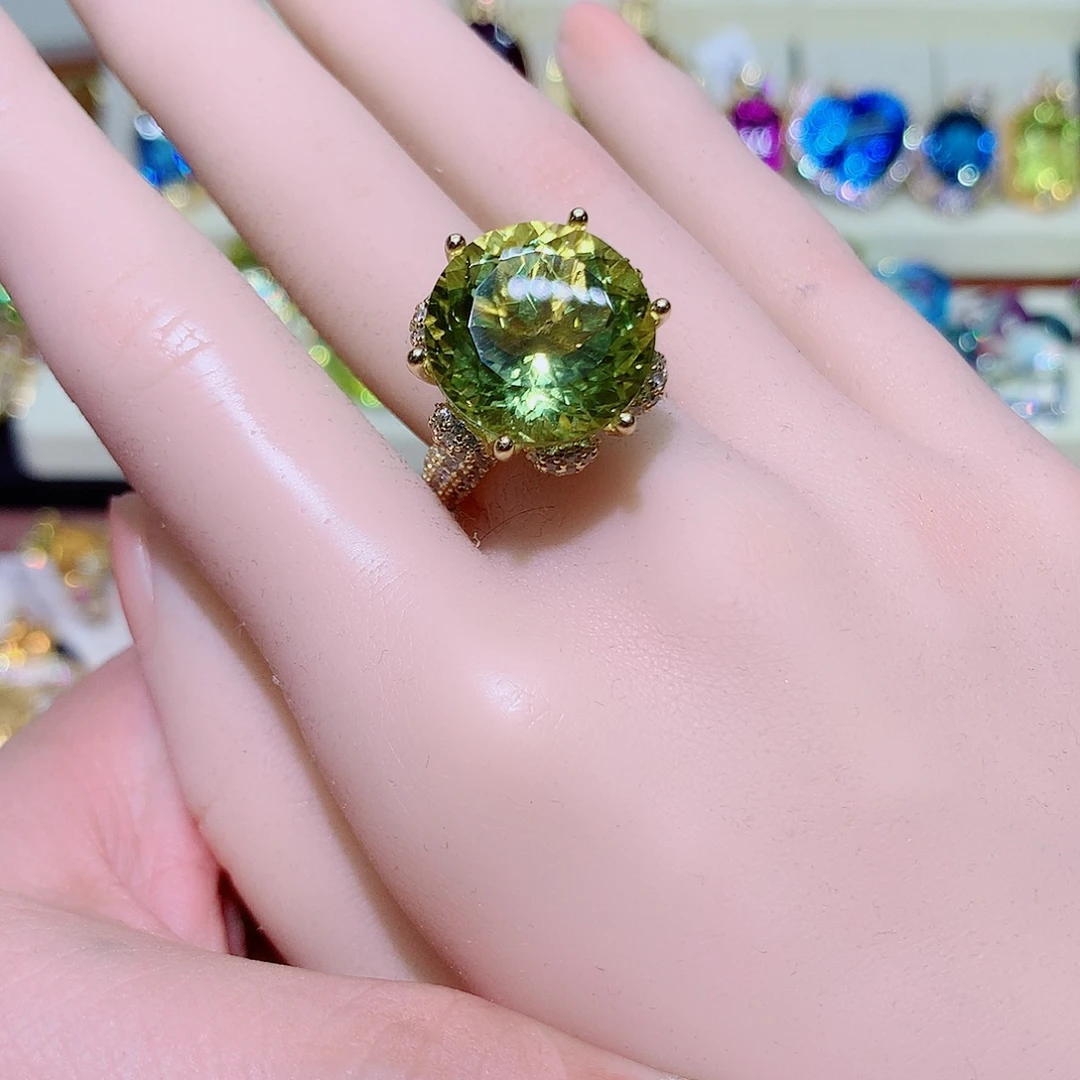 水晶银S925镶嵌戒指