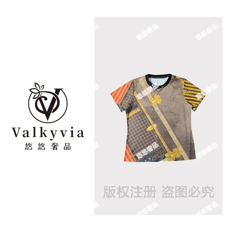 【Valkyvia/悠悠奢品】新款百搭圆领短袖T恤女BU2025T248