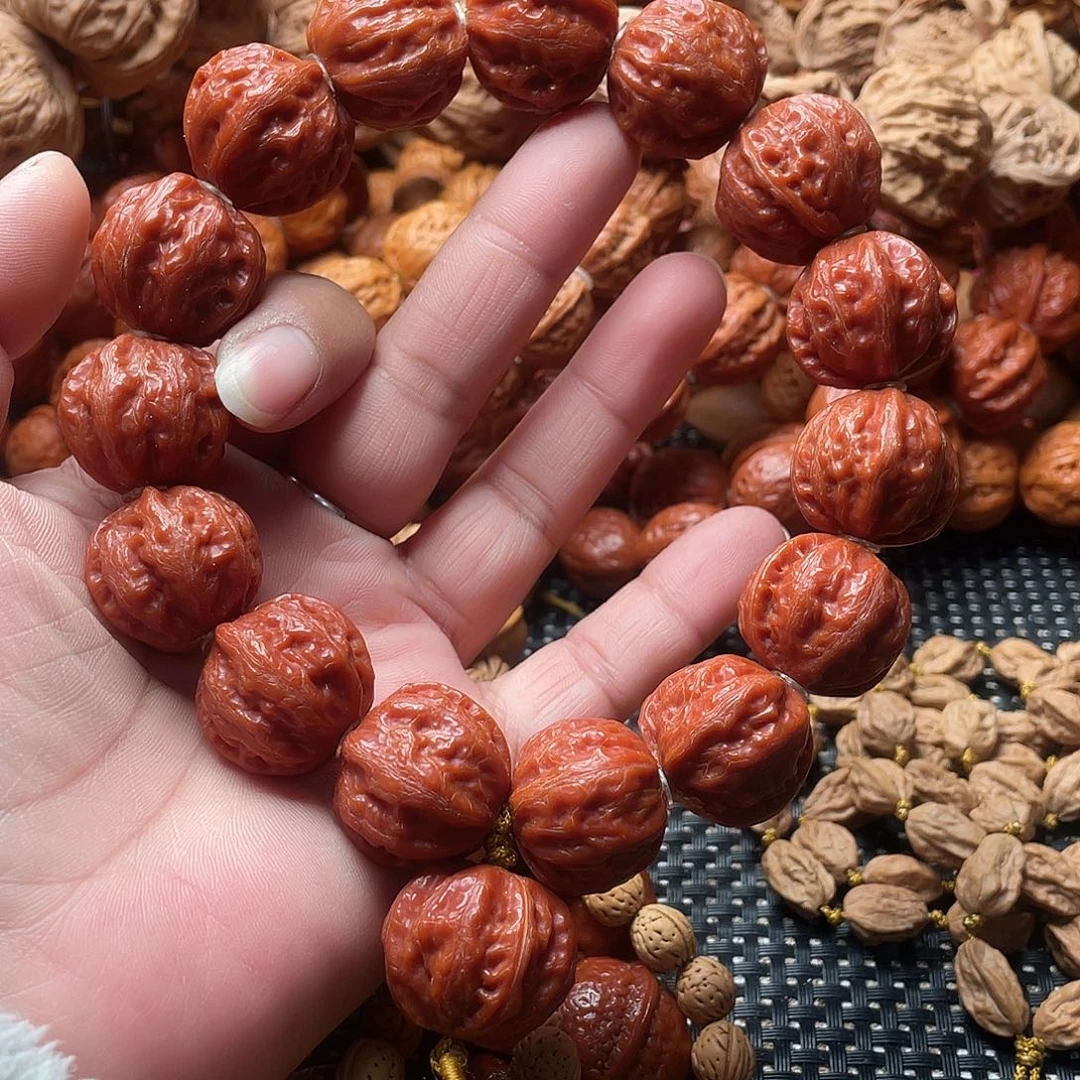 虹***侠文玩核桃手串粗筋京八棱