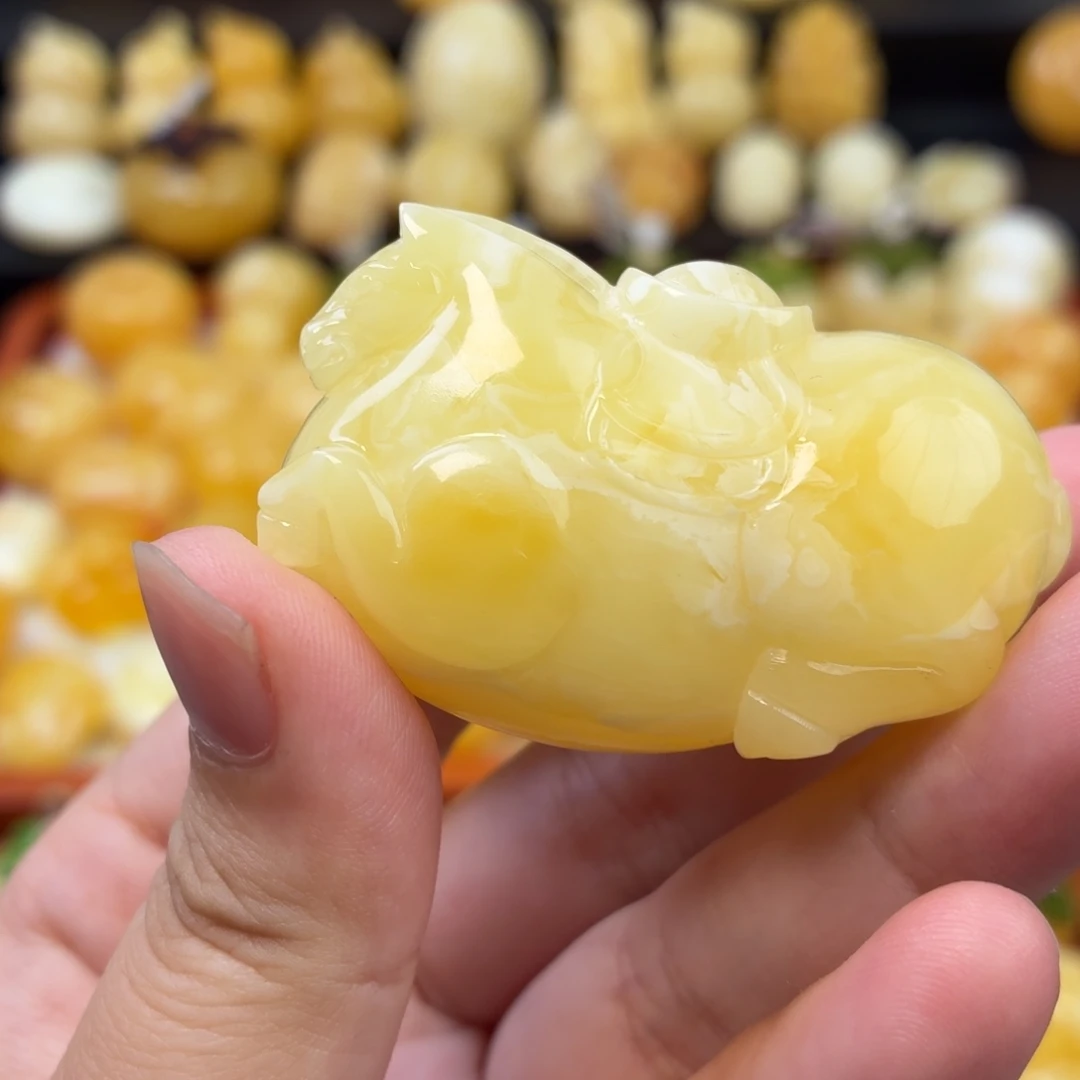 蜜蜡未镶嵌毛衣链蜜蜡