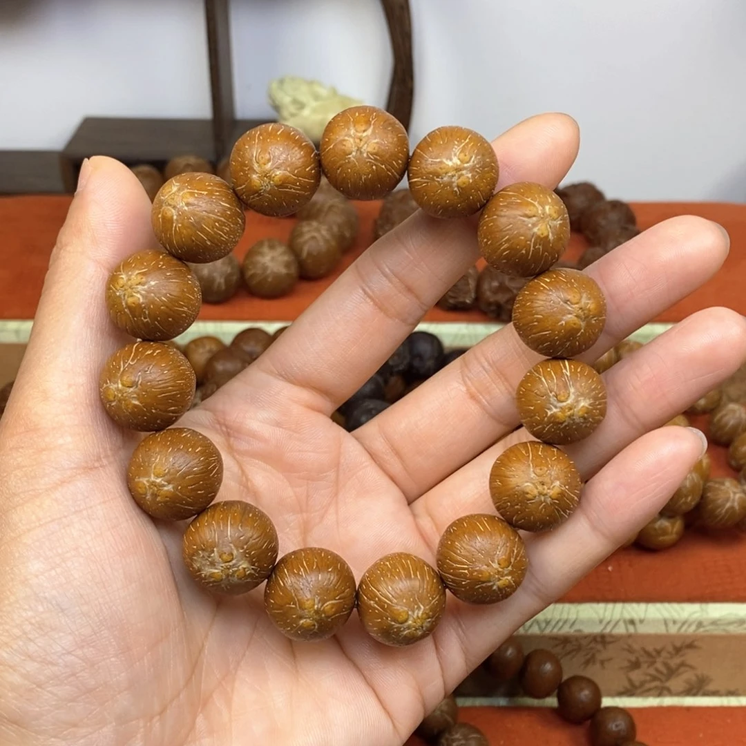 紫金鼠手串17黄皮纯圆