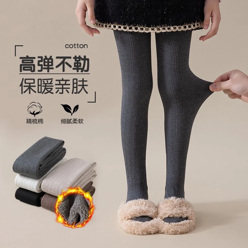 女童冬季A类厚款B类秋冬款显瘦袜子女春秋打底连裤袜