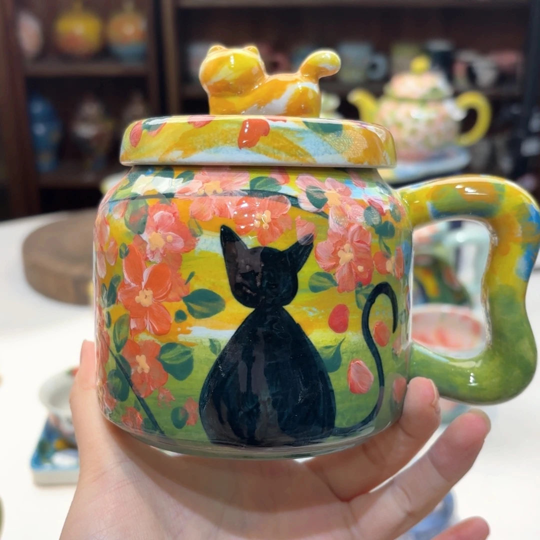 景德镇手绘高温釉下彩陶瓷茶具