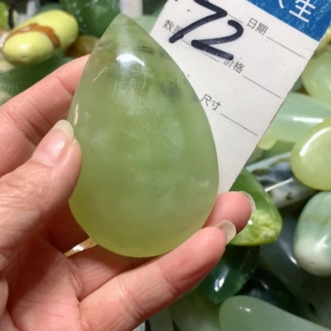 蛇纹石玉手把件未镶嵌